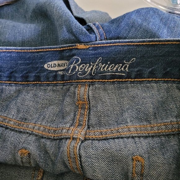 Old Navy Womens Boyfriend Jean Shorts Size 6 Blue Cuffed Denim Cotton - Picture 3 of 5